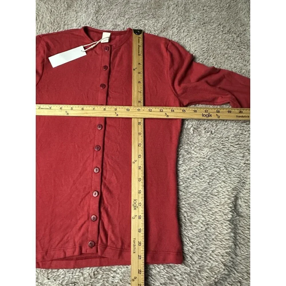 Teayou Women’s Red Cardigan Size M Sweater New